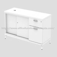 4 ft Swish Sliding Door Cabinet with Fixed Pedestal 2 Drawer OFQYSP1226
