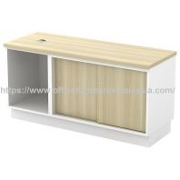 4ft Open Shelf And Sliding Door Side Cabinet OFSLM0S1206