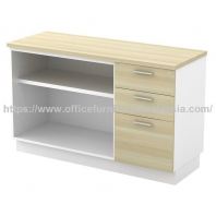 4ft Open Shelf With 3 Drawer Design Office Low Side Cabinet OFBMOP7123