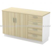 4ft Swinging Door And 4 Fixed Drawer Low Side Cabinet OFBMDP7124