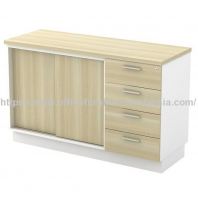 4ft Sliding Door And 4 Fixed Drawer Low Side Cabinet OFBMSP7124