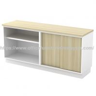 6 ft Open Shelf And Sliding Door Design Low Side Cabinet OFBMOS7180