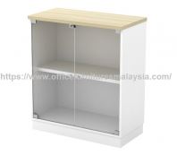 3 ft Swinging Glass Door Low Cabinet OFSLMG9