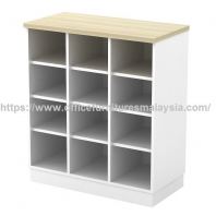 3 ft Modern 12 Pigeon Hole Low Cabinet OFSLMP9