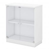 3 ft Modish Low Cabinet Swinging Glass Door OFHQYG9