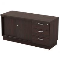 4 ft Good Sliding Door and Fixed Pedestal 3 Drawer OFQYSP6123