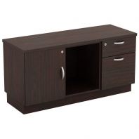 4 ft Genius Left Side Swinging Door with Open Shelf and Fixed Pedestal 1D1F OFQYLP6122