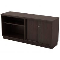 6 ft Inspired Open Shelf with Sliding Door Low Cabinet OFQYOS7180