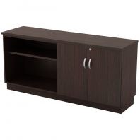 5.33ft Clever Open Shelf with Swinging Door Low Cabinet OFQYOD7160