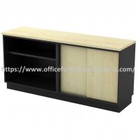 5.33ft Contemporary Dashing Open Shelf with Sliding Door Low Cabinet OFTYOS7160