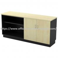 5.33ft Contemporary Audacious Open Shelf with Swinging Door Low Cabinet OFTYOD7160