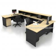 4 ft Amenable U Shape Reception Table of 2 Seater OFFXA3212FECO