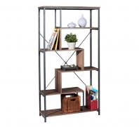 2.83ft Contemporary Industrial Rack with Shelves OF2EK436717