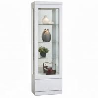 6.35ft Joyful Rubber Wood Glass High Display Cabinet OF2EK436846