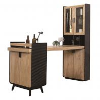 7.76ft Alora Bar Table with Cabinet YG90874