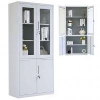 6.16ft Modern Steel Display Cabinet With Shelves OFEXG35105