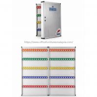 2.61ft Industrial Key Storage Cabinet 120 Keys OFWKCM120