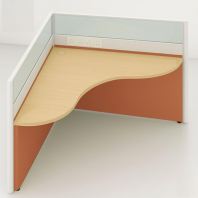3.5ft x 3.5ft Tricurvee 1 Seater Workspace OFFXZ1010-1B