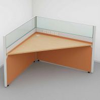 4 ft x 4 ft Trispace 1 Seater Workspace OFFXZ1212-1A