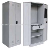 Full Height 2 Door Wardrobe Steel Cabinet OFMS10