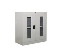 Steel Half Height Cupboard with Glass Swing Door OF206M