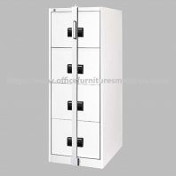 White Filing Steel Cabinet with 4 Drawer [Locking Bar] OFS106ABLBMW
