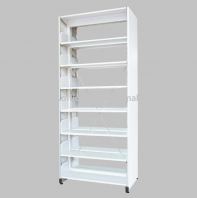 White Steel Library Rack Double Sided (7 Level) OFS327-W