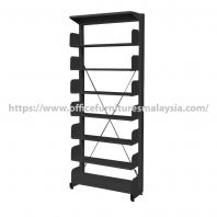 Black Steel Library Rack Single Sided (7 Level) OFS317WB