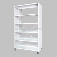 White Steel Library Rack Double Sided (5 Level) OFS325-W