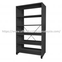 Black Steel Library Rack Double Sided (5 Level) OFS325B