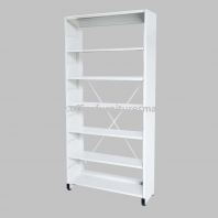 White Steel Library Rack Single Sided (6 Level) OFS316-W