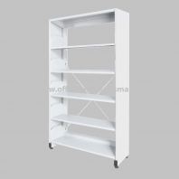 White Steel Library Rack Single Sided (5 Level) OFS315-W