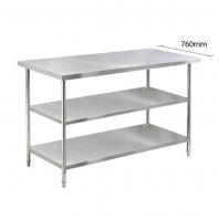 5 ft x 2.5 ft Stainless Steel Work Table 2 Tier OFBJ13093