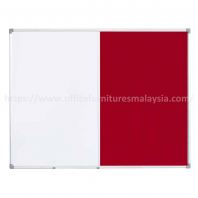4 ft x 8 ft Aluminium Dual Velvet   White Board OFMDUV48