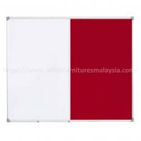 4 ft x 6 ft Aluminium Dual Velvet   White Board OFMDUV46