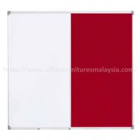 4 ft x 4 ft Aluminium Dual Velvet   White Board OFMDUV44