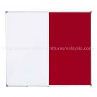 3 ft x 4 ft Aluminium Dual Velvet   White Board OFMDUV34