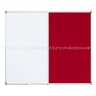 2 ft x 3 ft Aluminium Dual Velvet   White Board OFMDUV23