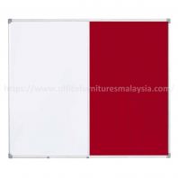 1.5ft x 2 ft Aluminium Dual Velvet   White Board OFMDUV15