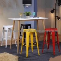 Contemporary Backless Bar Stool Counter Height Bar Table Set YGRDS-11101T887BS