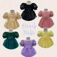 Girls�� Trendy Puff Sleeve Flower Dress