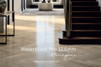 Waterblock Pro 12.6mm Herringbone Waterproof Laminate Flooring | Termite & Scratch Resistant | AC3 Rated