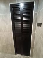 Black Slide & Swing Louvre Doors