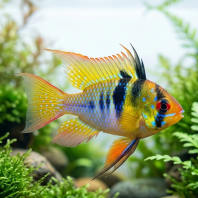 German Blue Balloon Ram Cichlid