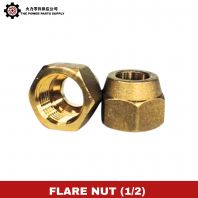 FLARE NUT (1/2��)   Premium Brass Flare Nut  Leak-Resistant HVAC & Refrigeration Fitting  Durable & Cost-Effective