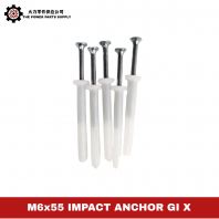 M6 x 55 GI Impact Anchor for Concrete Fastening, Installation, Construction & Hardware Use
