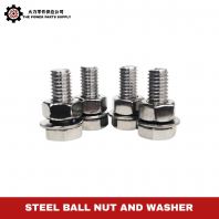 Steel Ball Nut and Washer Set for Air Conditioner Installation Heavy Duty Fastening Hardware