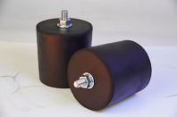 [BP168-6] Rounded Building and Crane Rubber Bumper Buffer 99mmOD x 102mmH x (M12 x 26mmL) Screw