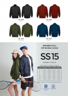 Sweatshirt Bomber Jacket 100% Polyester Full Zip Unisex SS15