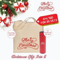 Christmast Gift Package B - Canvas Bag + LED Vacuum Flask